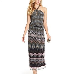 New New Guess by Marciano Bona Maxi Halter Silk Long Dress S